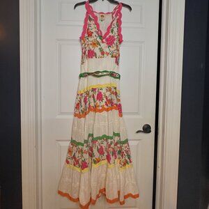FARM Rio Maxi Dress – Size Small, Tropical Toucan Print